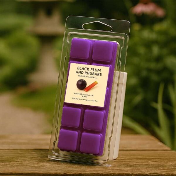 Black Plum and Rhurbarb Wax Melt Clamshell