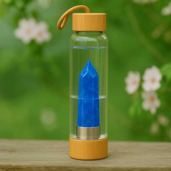 Blue Smelting Quartz Crystal Water Bottle