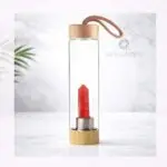 Red Smelting Quartz Crystal Water Bottle