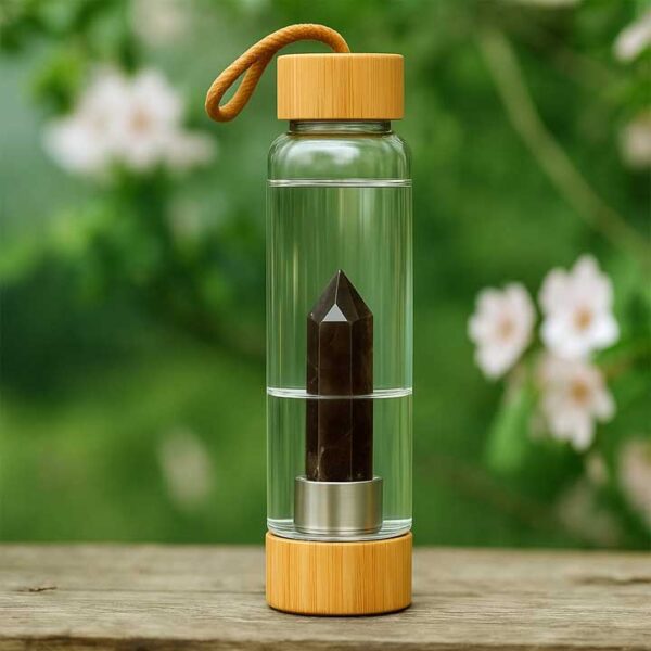 Smoky Quartz Crystal Water Bottle