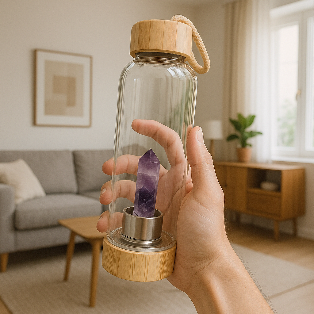 Strawberry Quartz Crystal Waterbottle