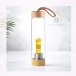 Yellow Fluorite Crystal Water Bottle