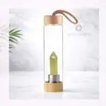 Yellow Smelting Quartz Crystal Water Bottle